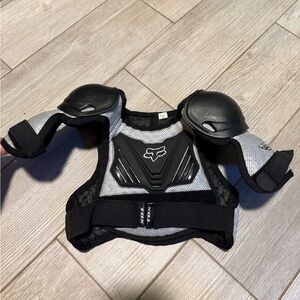 Fox Black and Silver Youth Chest and Shoulder Protector